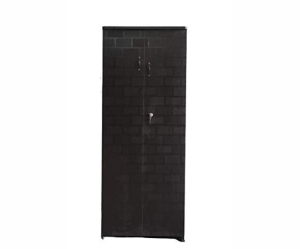 Wood Double Door Wardrobe | 5 feet | Black Textured