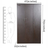 Engineered Wood Three Door Wardrobe | Walnut Finish