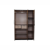 Engineered Wood Three Door Wardrobe | Walnut Finish