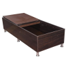 Wooden Orchid Dark Glossy Single Bed | Brown | Standard Size
