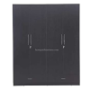 Engineered Wood Four Door Wardrobe Without Mirror | Dark Brown
