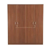 Engineered Wood Four Door Wardrobe Without Mirror | Light Brown