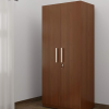 Double Doors Engineered Wood Wardrobe | Walnut Rigato