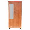 2 Double Door Wardrobe | Wooden Almirah Cabinet in Teak Color