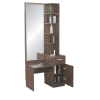 Engineered Wood Dressing Table with 1 Mirror and Storage | Brown