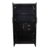 Mordern Brick Textured Double Door Wardrobe With Mirror