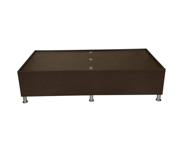 Wood Single Bed with Storage | Brown
