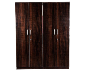 Four Door Wood Wardrobe | Brown
