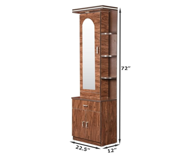 Wooden Orchid Light Glossy Dressing Table | Brown
