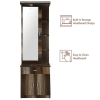 Milano Wooden Varnish Finish Modern Dressing Table | Brown