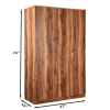 Tigress Teak Three Door Wardrobe | Standard Size