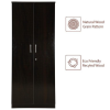 2 Wooden Orchid Dark Double Door Wardrobe