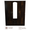 Three Door Wardrobe Apple Wood with Mirror