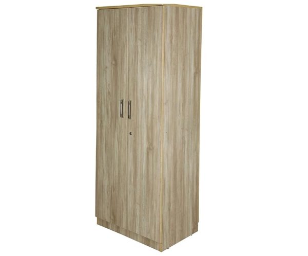 Wooden Cafe Walnut Double Door Wardrobe | Beige