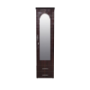 Brick Textured Single Door Engineered Wood Wardorbe with Mirror
