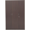 Multipurpose Three Door Wardrobe for Bedroom Almirah for Clothes | Walnut Finish