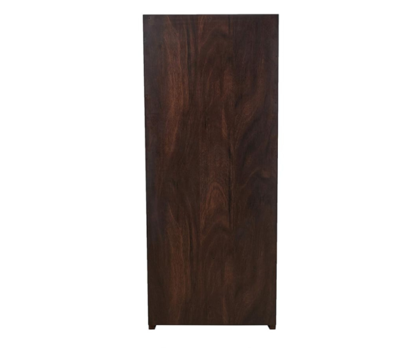 Luke Double Door Wardrobe in Walnut Finish with Mirror