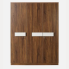 Engineered Wood Three Door Wardrobe | With Drawer And Shelves