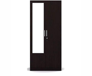 Double Door Wardrobe Walnut Finish
