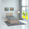 Engineered Wood Single Bed with Box Storage | Wooden Bed for Kidroom Bedroom | Beige