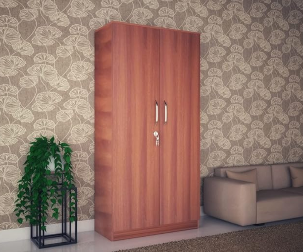 Double Door Wardrobe in Light Brown color