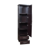 2 Single Door Wardrobe | Brick Textured | Black