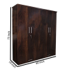 Junglewood Textured Four Door Wardrobe