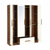 Four Door With Draw And Mirror | White And Brown | Engineered Wood