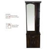 Dressing Table Apple Wood with Mirror