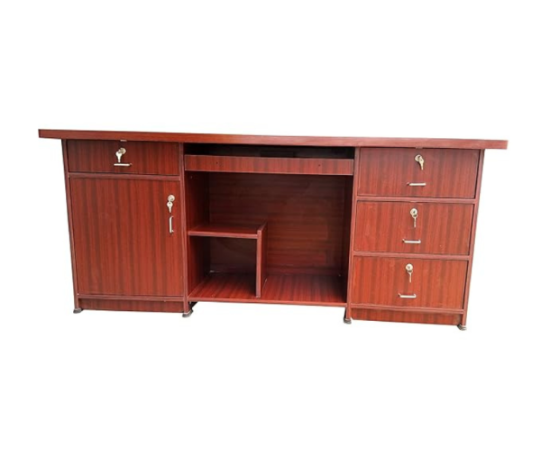 Wooden Finish Office Executive Table in Brown Color | 5 Feet Length