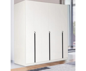 Premium Six Door Wardrobe in High Glossy with Multiple Shelves and Drawers