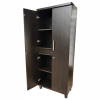 Double Door Wardrobe with Drawer in Dark Walnut Color