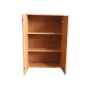 Wood Double Door Shoe rack | 3 Feet | Teak Finish Textured