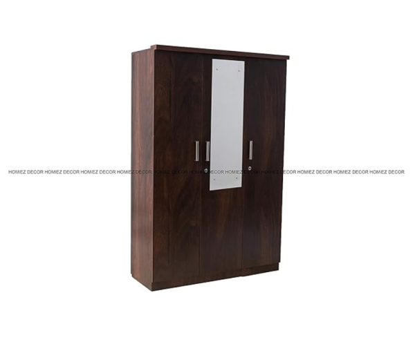 Three Door Wardrobe in Walnut Finish