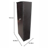 Wood Double Door Wardrobe | 5 feet | Black Textured