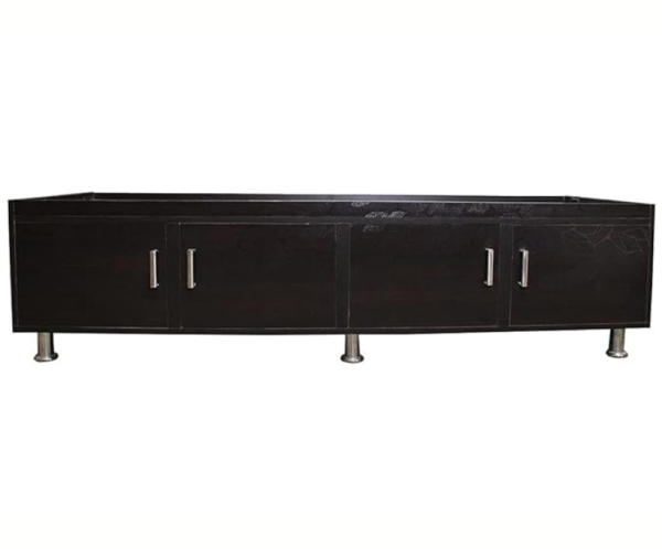 Engineered Wood Divan Single Bed With Box Storage | Wood Finish_Brown