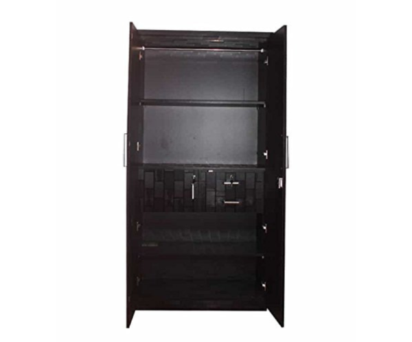 Mordern Brick Textured Double Door Wardrobe