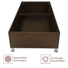 Wood Single Bed with Storage | Brown