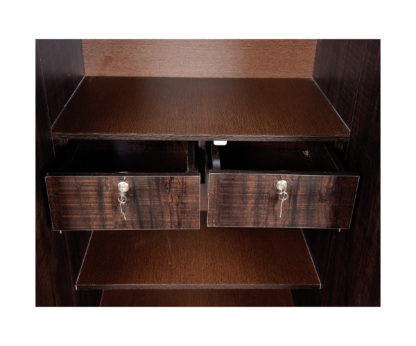 Orchid Dark Glossy Double Door Wardrobe