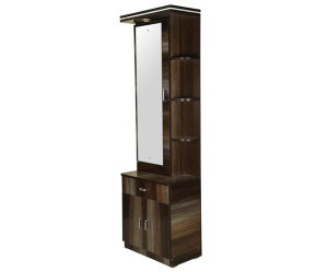 Milano Wooden Varnish Finish Modern Dressing Table | Brown