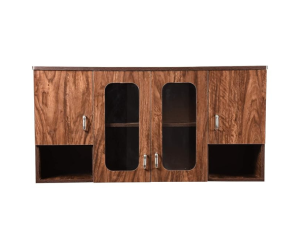 Wooden Orchid Light Glossy Modular Kitchen Cabinet | Brown