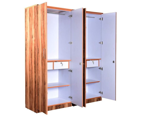 Tigress Teak Four Door Wardrobe