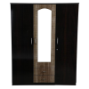 Wood Wardrobe Brown Three door