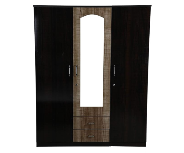 Wood Wardrobe Brown Three door