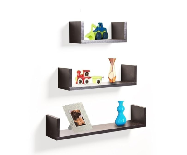 U Shaped Floatingwall Shelves | Set of 3