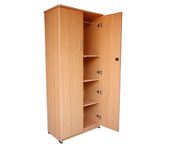 Double Door Wardrobe | Almirah | Bedroom Cupboard in Beige Color