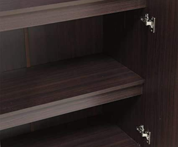 Multipurpose Three Door Wardrobe for Bedroom Almirah for Clothes | Walnut Finish