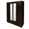 Apple Wood Four Door Wardrobe with Mirror