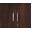 Luke Double Door Wardrobe in Walnut Finish with Mirror