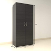 Premium Engineered Wood Double Door Wardrobe | Finish – Natural Wenge